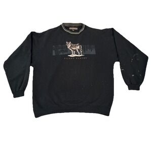 Headwaters Silent Hunter Sweatshirt Pullover Size Large Nature Wolf Outdoors